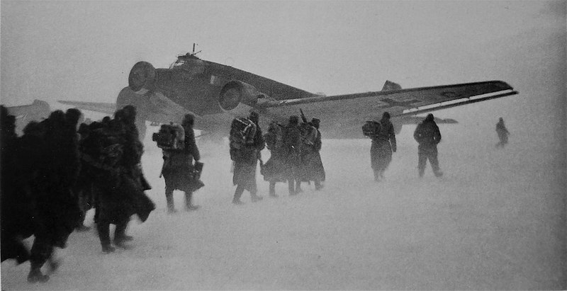 File:German soldiers next to a JU-52- 3m at Pitomnik Airfield near Stalingrad 1942-43. (51292520970).jpg