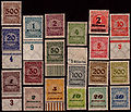 Poštanske marke Vejmarske Nemačke tokom hiperinflacije u toj zemlji, ranih 20-tih godina 20. veka.