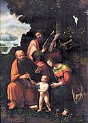 Vierge à l'Enfant avec les saints Pierre et Paul par Salai.