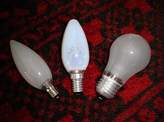 40-watt light bulbs with standard E10, E14 and E27 Edison screw base Gloedelampe fatninger.jpg