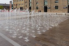 Granary Square fountain in 2012 Granary Square fountain, London.jpg