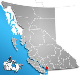 Ubicación del distrito regional de Greater Vancouver