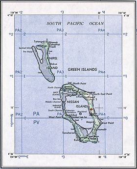 Topographische Karte der Green Islands