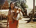 Wayana moeder en kind, Frans-Guyana
