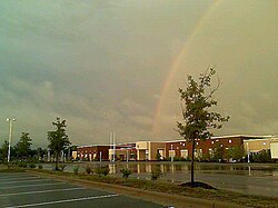 A rainbow above the school. HRHS Rainbow.jpg