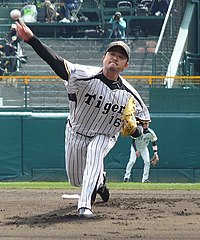 Yuya Ando i Hanshin Tigers dräkt 2012.