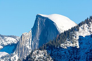 Snow-covered halfdome