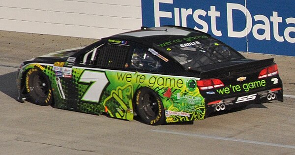 Hermie Sadler in the No. 7 at Martinsville Speedway in 2017