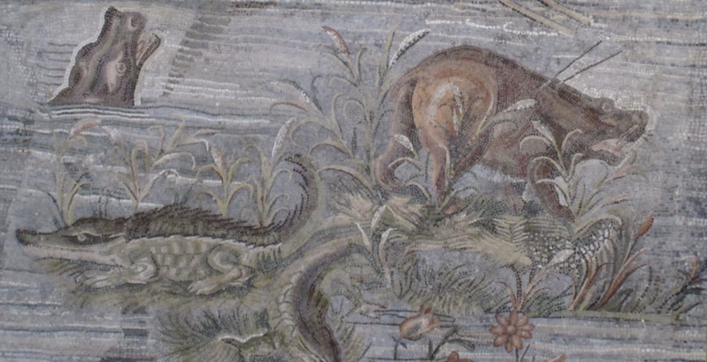 File:Hippos and Crocs among Reeds in Nile River Mosaic.png