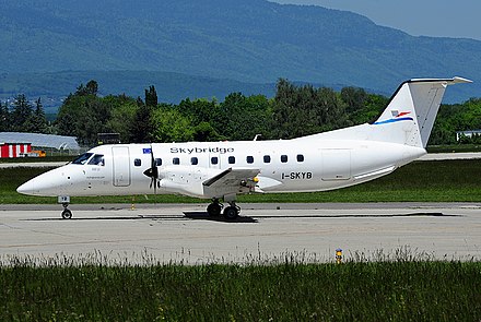 Embraer EMB 120 I-SKYB in 2012 I-SKYB Embraer 120 Skybridge (7242875152).jpg