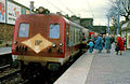 Chartered NIR diesel train in 1982 before the new entrance