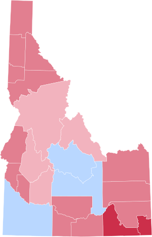 Wyniki wyborów prezydenckich w Idaho 1908.svg