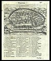 English: Jerusalem, by Beauveau, Nancy, 1615. עברית: ירושלים מתוך ספר שיצא לאור בננסי, 1615. Dimensions: 105 x 150 mm. Click to enlarge