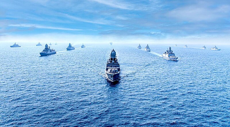 File:Indian Navy flotilla during Tropex 2023 Exercise.jpg