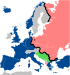 Harta Europei în perioada Războiului Rece