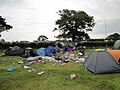 The mess at the campsite on the Monday after the Isle of Wight Festival 2010, a music festival which occurs annually in Seaclose Park, Newport, Isle of Wight.