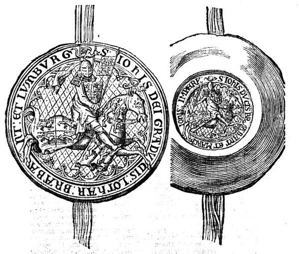 John's effigy in a seal