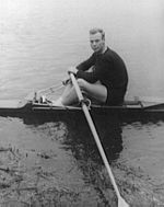 Joe Burk (Wharton class of 1934 and crew coach 1950-1969), named "world's greatest oarsman" in 1938 Joe Burk.jpg
