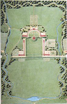 The original 1813 Ramee plan of the Union College campus Joseph Ramee Union College USA.jpg