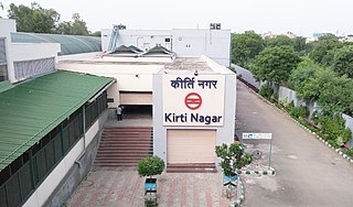 <span class="mw-page-title-main">Kirti Nagar metro station</span> Metro station in Delhi, India