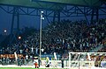 English: KSZO Ostrowiec supporters during match against Sandecja Nowy Sacz Polski: Młyn kibiców KSZO Ostrowiec Św. w trakcie meczu z Sandecją Nowy Sącz