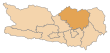 Location of the political district Feldkirchen