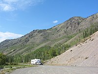 Klondike Highway nära Five Finger Rapids.JPG