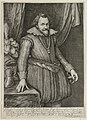 Kniestukportret van Filips Willem, prins van Oranje, gekleed in een harnas, staand naast tafel waarop een gepluimde helm en handschoen. Achter hem een draperie. NL-HlmNHA 1477 53010817.JPG