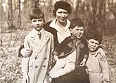 Maria with her sons, Peter, Tomislav, and Andrew