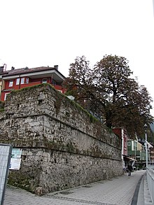 Wasserbastion, a part of the medieval wall. KufsteinWasserbastei.jpg