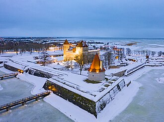Kuressaare Castle in Saaremaa dates back to the 1380s Kuressaare Castle.jpg