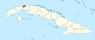 Location of the city of Havana