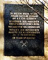 memorial plaque of Johann Gottlob Lehmann (Gedenkplatte für Johann Gottlob Lehmann)