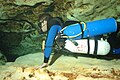 Left side view of sidemount diver in cave DSC 0082 Photo by Pete Nawrocky.JPG