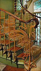 Main stairway of the Castel Béranger by Guimard (1895–98)