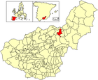 Расположение муниципалитета Горафе на карте провинции