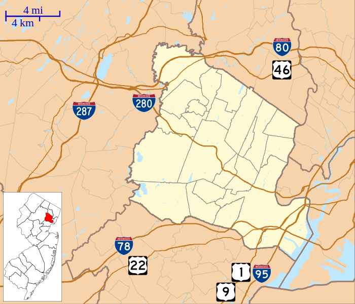 File:Location map of Essex County, New Jersey.svg