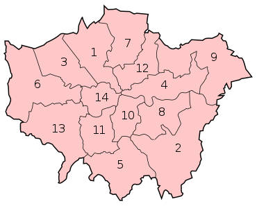 Wahlbezirke der London Assembly