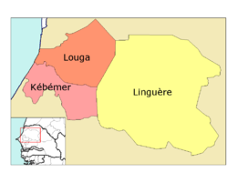 Département de la Linguère - Localisation