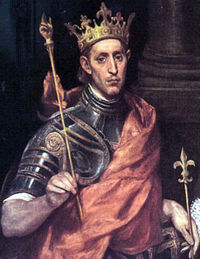 Szent Lajos király (El Greco képén)