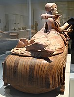 Louvre-Lens - Les Etrusques et la Mediterranee - 191 - Paris, musee du Louvre, DAGER, Cp 5194 (Sarcophage des Epoux) (D).JPG