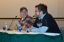 Smith (right) and Shane Bettenhausen at a 1Up Yours panel Luke smith-shane bettenhausen-1up.jpg