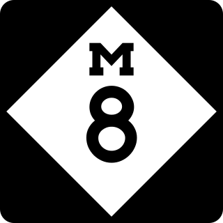 <span class="mw-page-title-main">M-8 (Michigan highway)</span> State highway in Wayne County, Michigan, United States