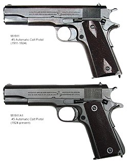 M1911 ja M1911A1.