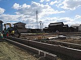 ホーム跡が撤去された三河楠駅（2019年）