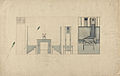 Design for tables and chair with high back, Willow Tearooms by Charles Rennie Mackintosh