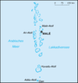 Map of Maldives, from CIA World Factbook (German text)