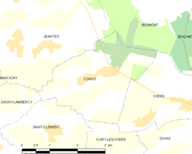 Mapa obce Coingt