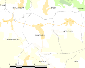 Poziția localității Saint-Algis