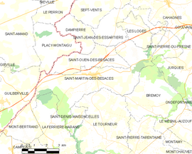 Mapa obce Saint-Martin-des-Besaces